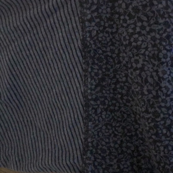 GAP Crop Top blue flowers stripes 100% cotton women’s size small - Picture 6 of 12